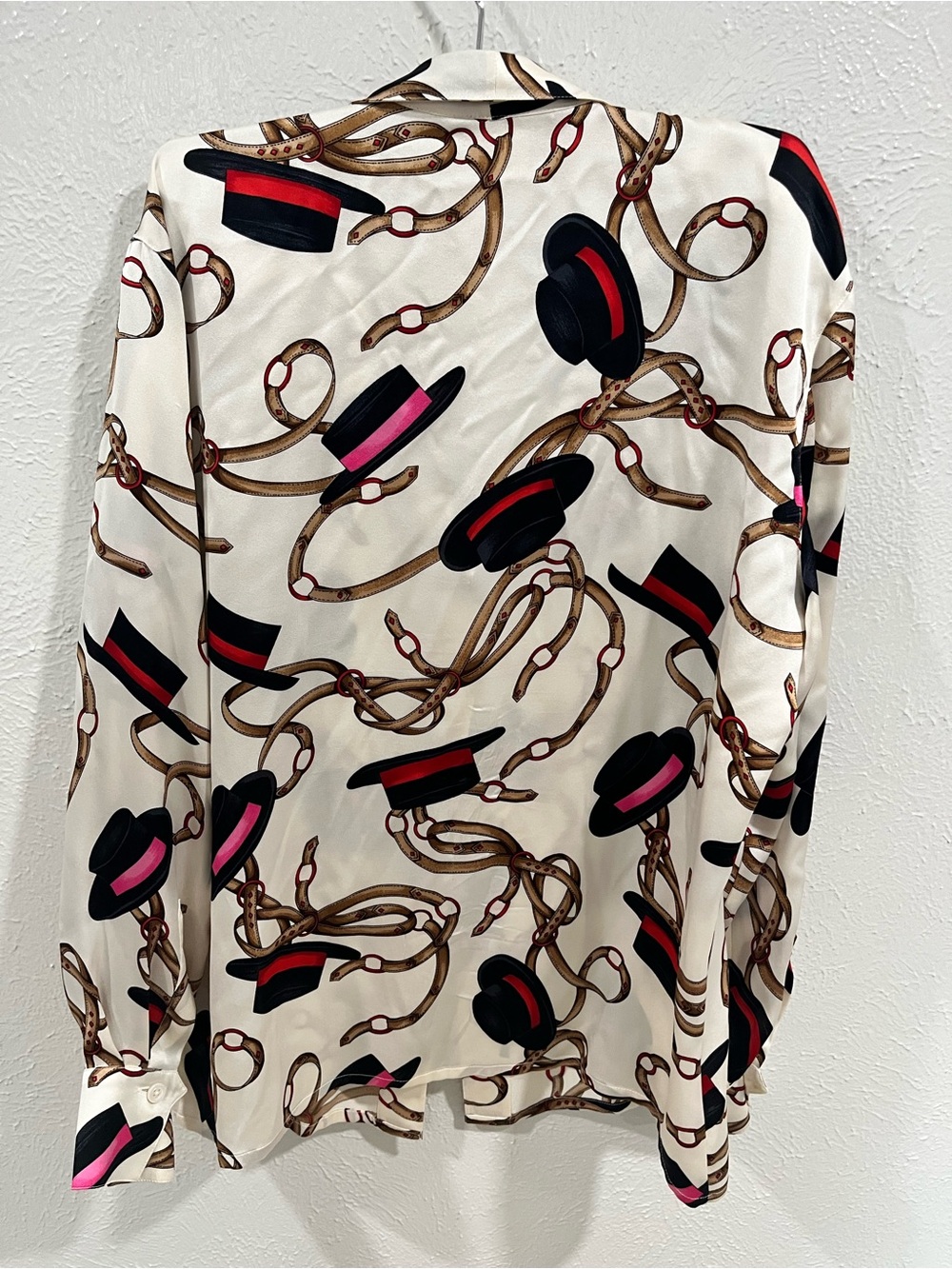ESCADA 3 Pieces Vintage Silk Printed Blouse size 36-38 EU Absolutely Gorgeous - Picture 6 of 10
